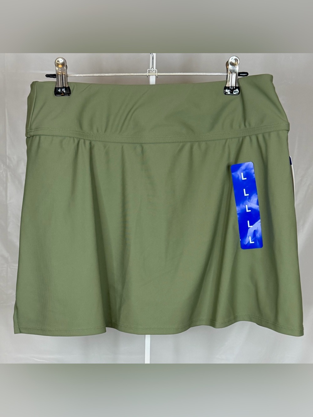 Hurley Green Swim Skort Large UPF 50+ Built In Shorts Athletic Beach Skirt